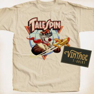 Vintage Disney TaleSpin Baloo Pilot Graphic Cream T-Shirt